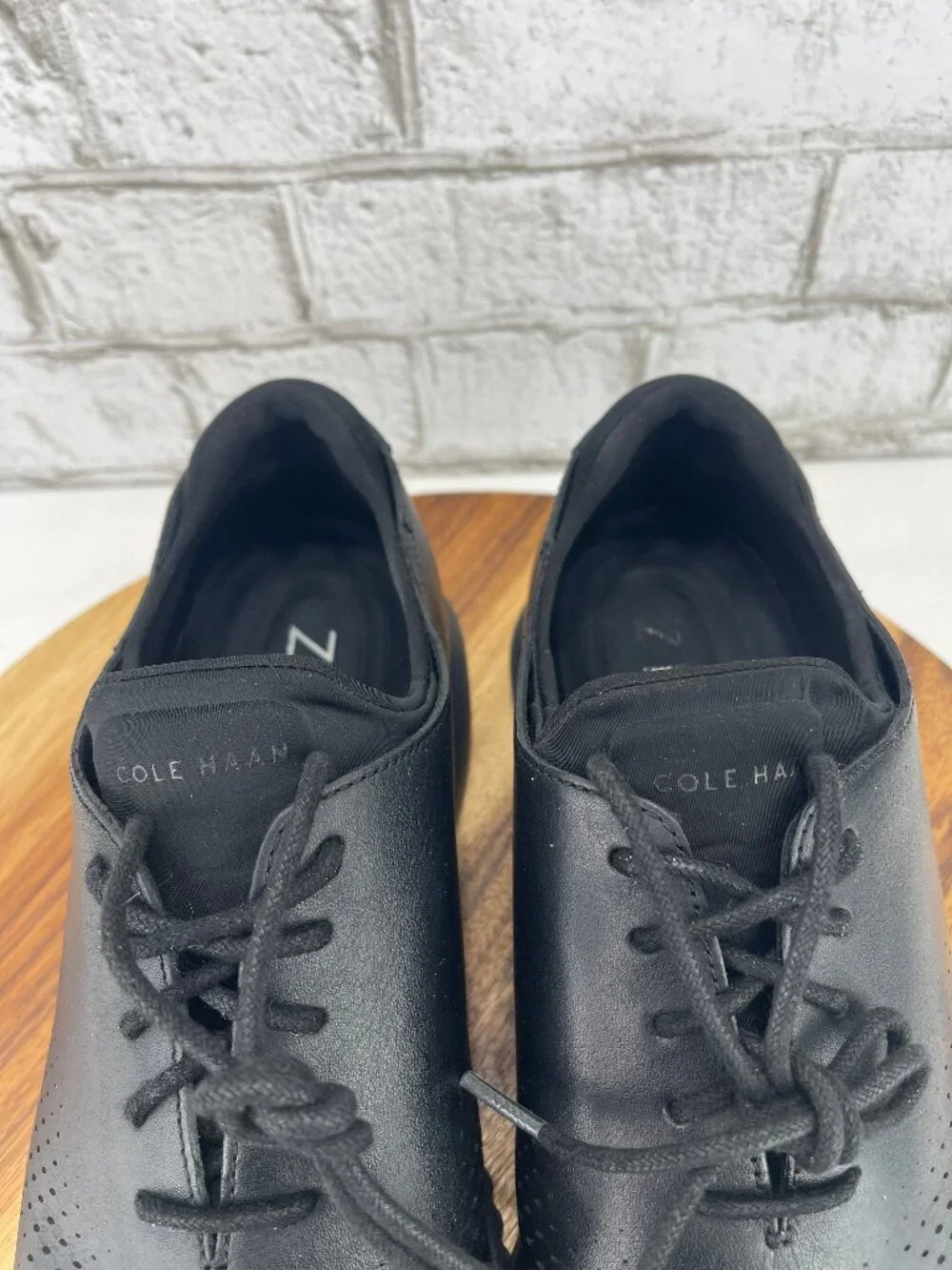 Cole Haan 2.Zerogrand Laser Wingtip Oxford Mens 13 M Black Leather Casual Shoes